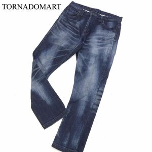 TORNADOMART トルネードマート ムラブリーチ★リジット テーパード クロップド デニム パンツ ジーンズ Sz.S　メンズ 日本製　I3B00217_7#R