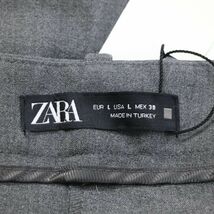 【新品 未使用】 ZARA ザラ 現行タグ★ 通年 フレア ブーツカット パンツ スラックス Sz.L　レディース グレー　I3B00308_7#R_画像8