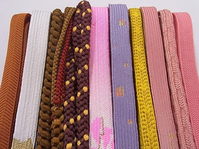 平和屋2□和装小物帯締め全て未使用10本花やわらぎ高麗組笹浪組手組紐
