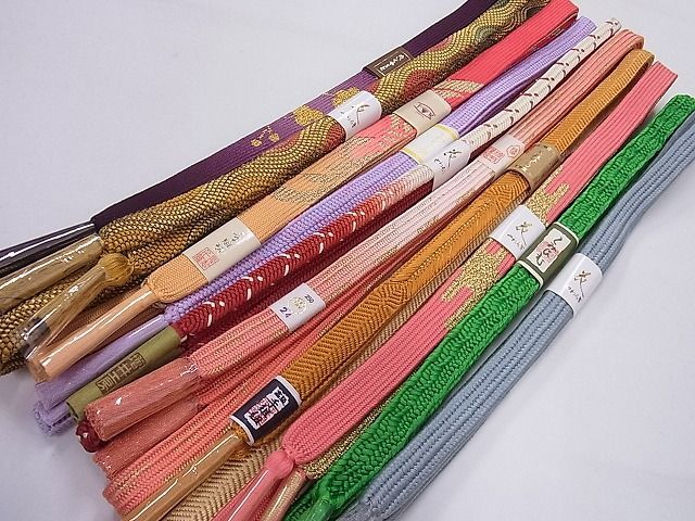 平和屋2□和装小物帯締め全て未使用10本花やわらぎ高麗組笹浪組手組紐