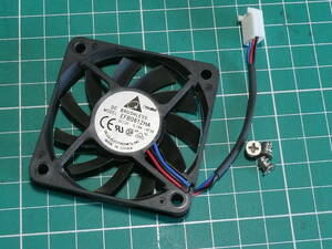 DELTA 60x60x10mm ケースファン FAN EFB0612HA 0.18A ファン固定用ネジ テーパーネジ 230725104