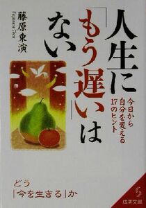 人生に「もう遅い」はない 今日から自分を変える１７のヒント 成美文庫／藤原東演(著者)