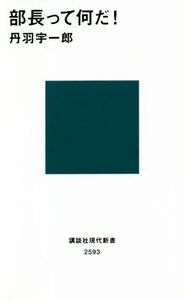 部長って何だ！ 講談社現代新書２５９３／丹羽宇一郎(著者)