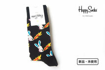 送料無料★新品｜未使用｜ハッピーソックス｜happy socks｜クルー丈カジュアルソックス｜ファイアーラビット｜Fire Rabbit Sock｜10211005_画像1