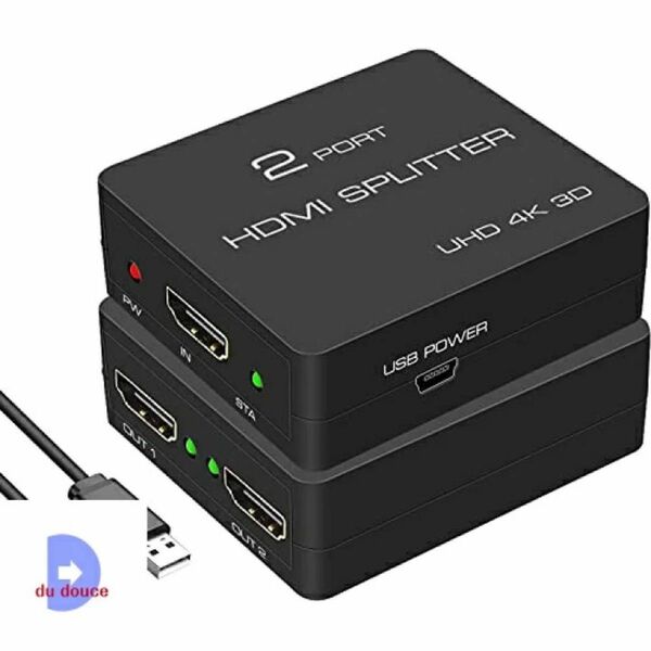 HDMI 分配器 2出力 スプリッタ分岐 分配機 同時出力HDMI 分岐