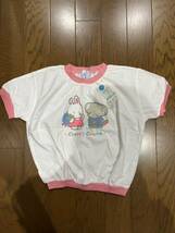 未使用　タグ付き　サンリオ　チアリーチャム　トップス　Tシャツ　サイズ130　子供服　1987年発売　昭和レトロ　 旧ロゴ_画像1