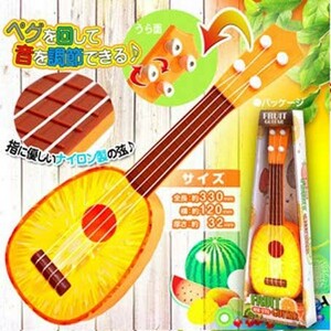 ★フルーツ型ギター・ウクレレ パイナップル　玩具楽器　新品即決！調律可能　弦本数4本　フルーツギター
