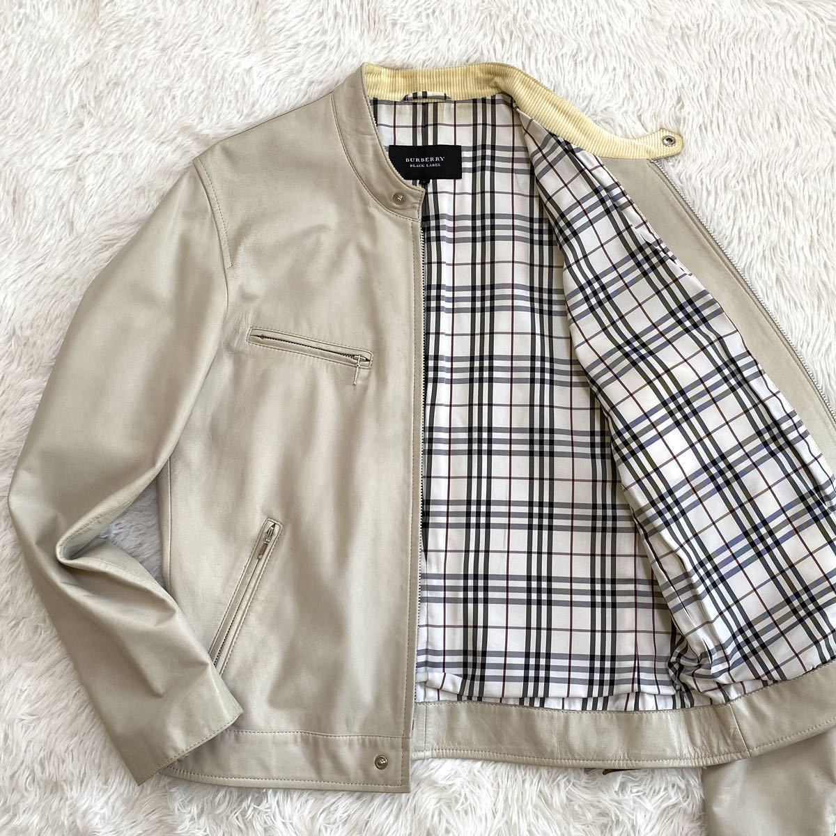 ヤフオク! -「burberry black label レザーライダース」の落札相場