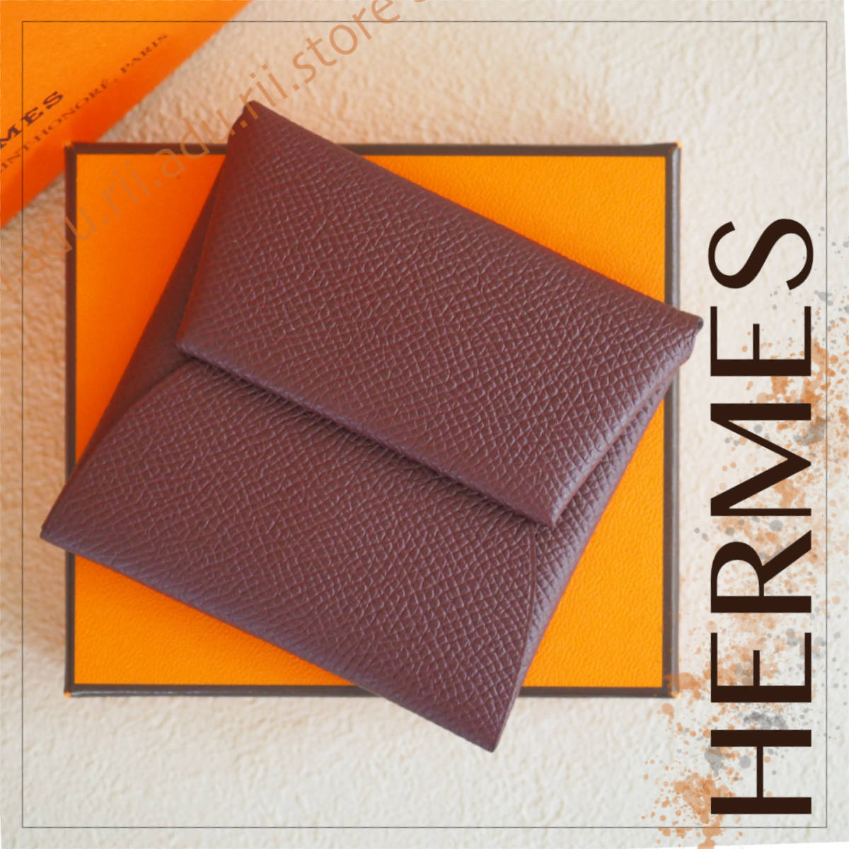 未使用 HERMES エルメス ノート 手帳 リフィル 連絡帳 ボルドー 赤