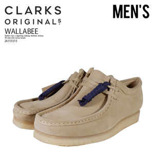 # новый товар #Clarks Clarks WALLABEE (MENS)wala Be мужской # спортивные туфли мокасины замша стандартный #25.5cm# клен #26155515