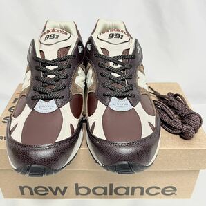 27.5cm 新品 ニューバランス 991 オールレザー イギリス製 NEWBALANCE ブラウン MADE IN ENGLAND 英国製 USA9.5 991GBI レザー 9060 1500の画像6