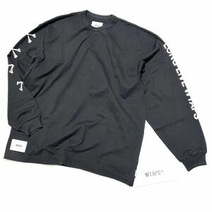 04 新品 WTAPS ダブルタップス クロスボーン ロゴ ロンT LXLXW LS ブラック 長袖 オーバーサイズ W)TAPS Wタップス W-TAPS ロングスリーブ