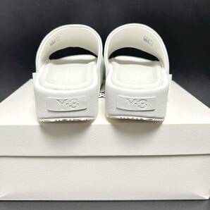 27.5cm 新品 Y-3 SLIDE Y3 スライド レザー サンダル ワイスリー ロゴ 厚底 スリッポン ホワイト 白 YOHJI YAMAMOTO adidas アディダスの画像6