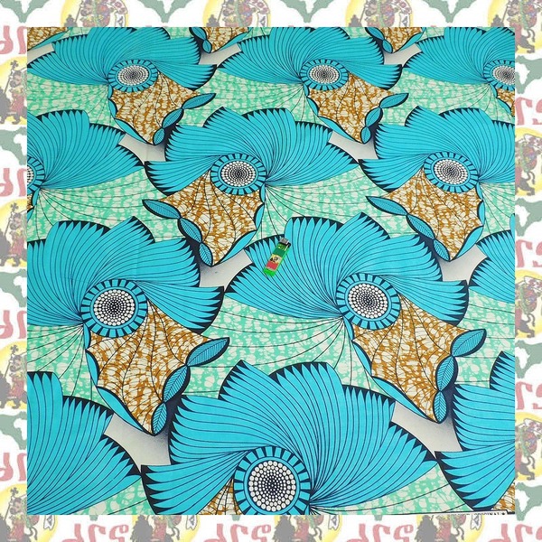 【SALE/270cm x 110cm/3ヤード】アフリカンプリント生地 barg-o14 アフリカ布 アフリカ生地 ゴールドプリント アンカラ キテンゲ パーニュ