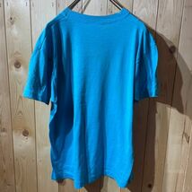 [KY648] 80's 90's US古着 半袖Ｔシャツ メンズ ブルー M ポス_画像4