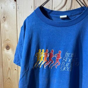 【KY620】80's 90's US古着 半袖Tシャツ ブルー レディース L ポス
