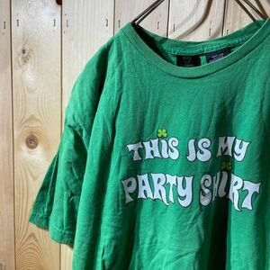 [KY663] 80's 90's US古着 半袖Ｔシャツ st.PADy'S メンズ ケールグリーン L ポス