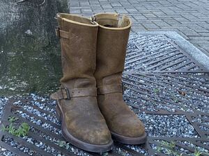 #Chippewa# engineer boots #30 fee woman 1 owner #US 5 1/2E size real quality 24cm corresponding # suede Brown # Vintage # America made 