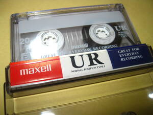 7使用済み　中古　 カセットテープ　日立Maxell　UR20　Type1 ノーマル　20分　1本　爪あり　No.1342
