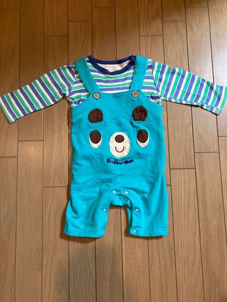 子ども キッズ kids 子ども服 クマクンTシャツロンパース シシュノン sishunon 80サイズ