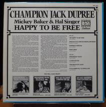 【BB332】CHAMPION JACK DUPREE, MICKEY & HALSINGERS「Happy To Be Free」, 73 US Original　★ピアノ・ブルース/ジャズ_画像2