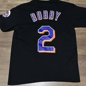 ◎ MAJESTIC MLB ニューヨーク・メッツ ボビー・バレンタイン Tシャツ (ユニフォームデザイン) Bobby Valentine shirt 