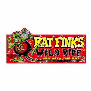 送料90円　Rat Fink バンパー ステッカー Wild Ride [RDF050]　ラットフィンク