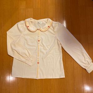昭和レトロ風 刺繍ブラウス 未使用品