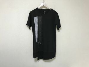 新品未使用本物シェラックSHELLACプリント半袖Tシャツメンズアメカジサーフミリタリービジネススーツ黒ブラックM