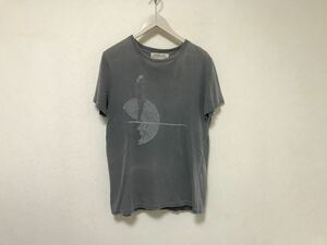 本物レミレリーフREMI RELIEFコットンプリントダメージ加工半袖TシャツメンズアメカジサーフミリタリービジネススーツグレーM日本製