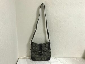 本物コーチCOACHキャンバス本革レザーショルダーバッグビジネスボディバック旅行トラベルレディースメンズ黒ブラックイントレチャート