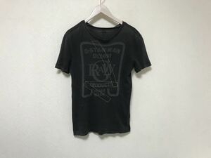 本物ジースターロウGSTAR RAWコットンプリント半袖TシャツメンズサーフアメカジミリタリービジネススーツグレーS