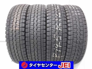 145R12 6PR 8.5分山 ダンロップ ウィンターマックス 2021年製 中古スタッドレスタイヤ【4本セット】送料無料(AS12-2776）