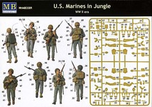 マスターボックス MB3589 1/35 アメリカ 海兵隊4体太平洋戦争ジャングル戦_画像2