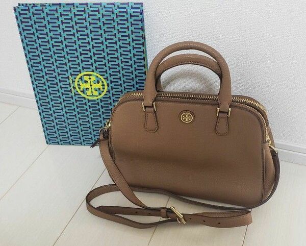 トリーバーチ Tory Burch ロビンソンスモールダブルジップサッチェルバッグ 2way バッグ