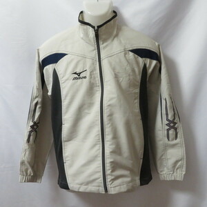  old clothes men's S MIZUNO/ Mizuno jersey jersey full Zip sport Jim jo silver g training cream / black 