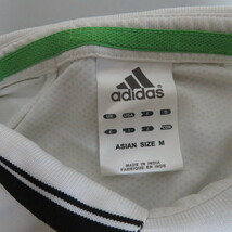 古着 メンズM adidas/アディダス ポリエステル ポロシャツ 半袖 ボタン スポーツ カジュアル ホワイト V37631_画像6