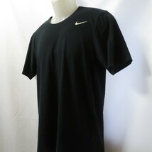 古着 メンズM NIKE/ナイキ Tシャツ 半袖 ワンポイントロゴ スポーツMIX カジュアル トレーニング ブラック 706625-010_画像2