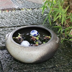  Shigaraki . водяная лилия горшок me Dakar горшок модный оризия горшок керамика горшок с водой биотоп круглый аквариум Shigaraki жарение водяная лилия горшок - s горшок уголок имеется .... горшок su-0180