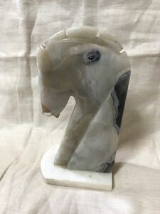 * prompt decision * antique * horse natural stone ornament objet d'art sculpture *2778