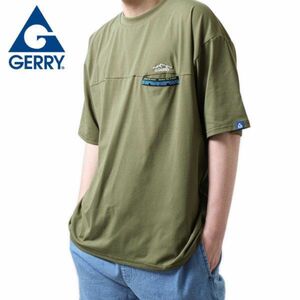 SALE 新品 正規 ＬＬ GERRY ジェリー ストレッチ 半袖Ｔシャツ エスニックテープ 胸刺繍 ドライタッチ 吸水速乾