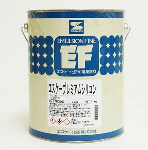 弾性プレミアムシリコン 3分艶 4kg 白/淡彩色 エスケー化研 外壁 塗料 Z26
