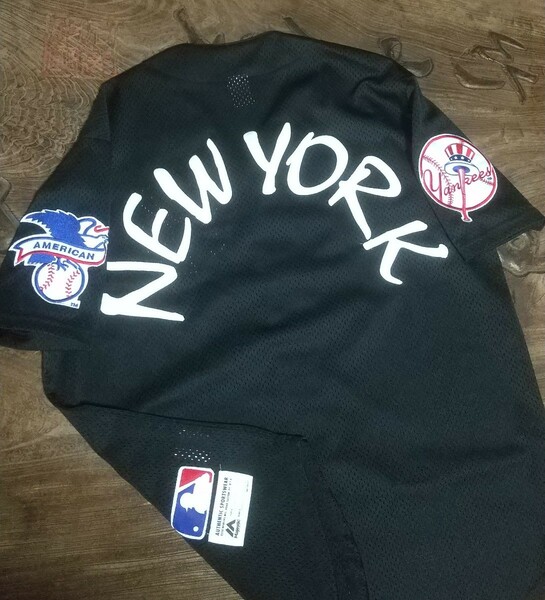 [値下げ交渉] Majestic New York Yankees Baseball Mesh Black Jersey L 検) Supreme NY マジェスティック ヤンキース ブラック ジャージー