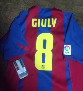 [送料無料] 04-05 バルセロナ ジュリ 未使用 紙タグ付き NIKE 検)2004 2005 LA LEGA BARCA BARCELONA W/TAGS GULY RONALDINHO MESSI メッシ