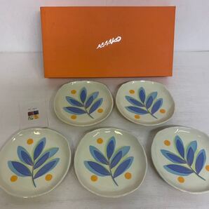 12 未使用 銘々皿 城戸真亜子 5脚セット