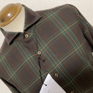 新品 フラルボ(伊) ネルシャツ39 チェック 5カ所手縫いハンドメイド イタリア製 定価3.2万円