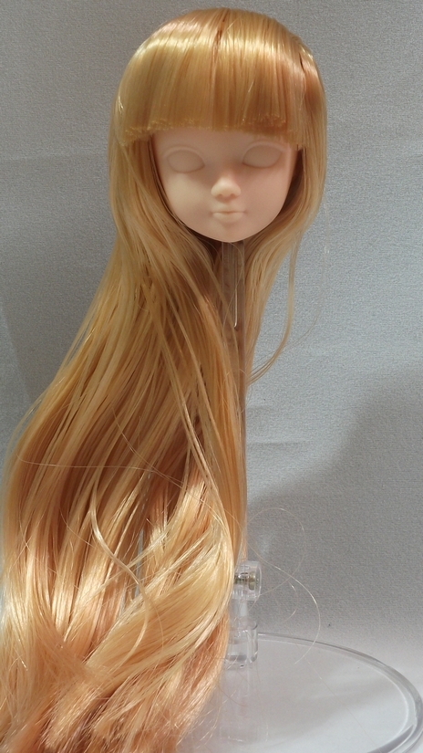 1/6 Doll Head Custom Makeup Hair Rooted Head Long Hair B, doll, Character Doll, Custom Doll, parts