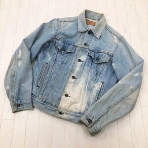 1082★ USA製 ビンテージ Levi's 71506-0214 777刻印 紙タグ デニムジャケット ジージャン Gジャン 42L メンズ ブルー