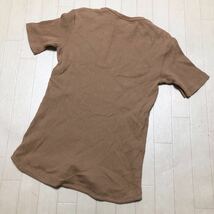 3608★③ LACOSTE ラコステ 半袖 ワッフル カットソー Tシャツ CLASSIC FIT US S メンズ ベージュ_画像2