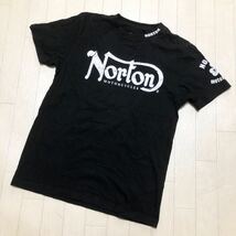 3608★ Norton ノートン 半袖 ロゴプリント Tシャツ M メンズ ブラック_画像1